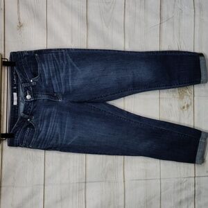Lc Lauren Conrad Denim Cuffed Skinny Crop, Size 8